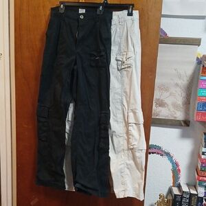 Cotton On Black and Cream Flare & Wide Leg Jeans